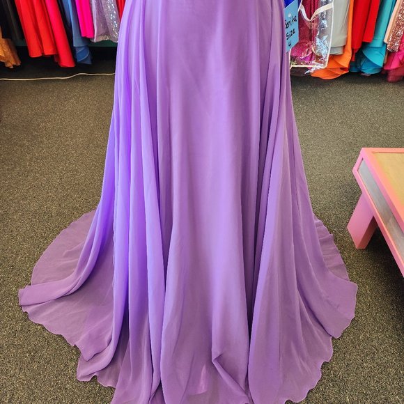 Mori Lee 95005 Deep Lavender Size 4 Prom/Evening Formal - Picture 3 of 6